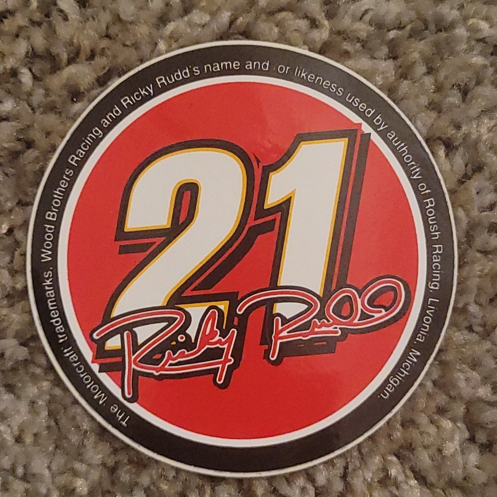Lot of 20 Ricky Rudd #21 Round 3" Decal Red Stickers NEW - Picture 2 of 6
